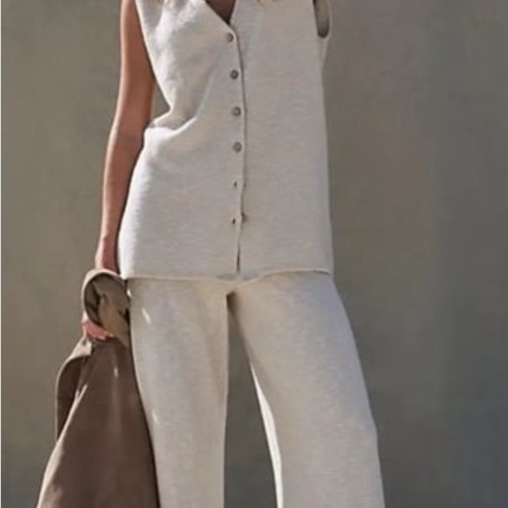 FREE PEOPLE Stockton Sweater Set S beige/neutral